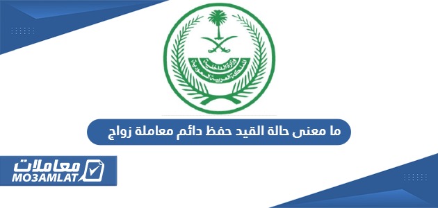 ما معنى حالة القيد حفظ دائم معاملة زواج